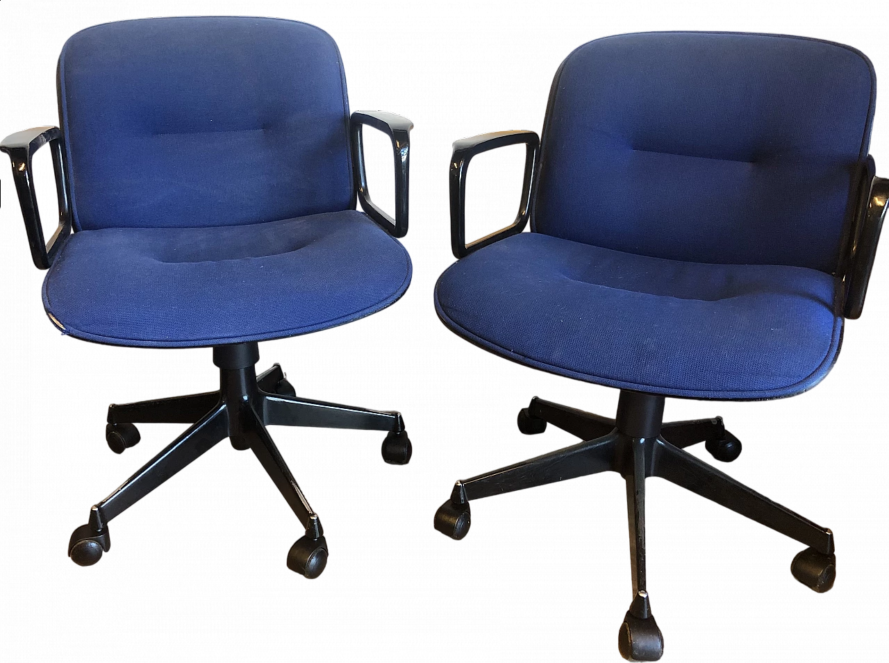 Pair of office chairs by Ico Parisi for MIM Roma, 1970s 12