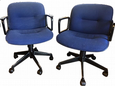 Coppia di sedie da ufficio di Ico Parisi per MIM Roma, anni '70