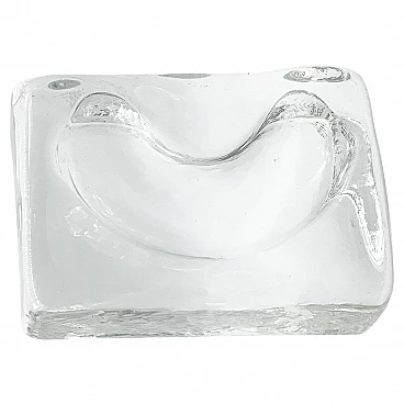 Transparent Murano glass paperweight centerpiece, 1960s