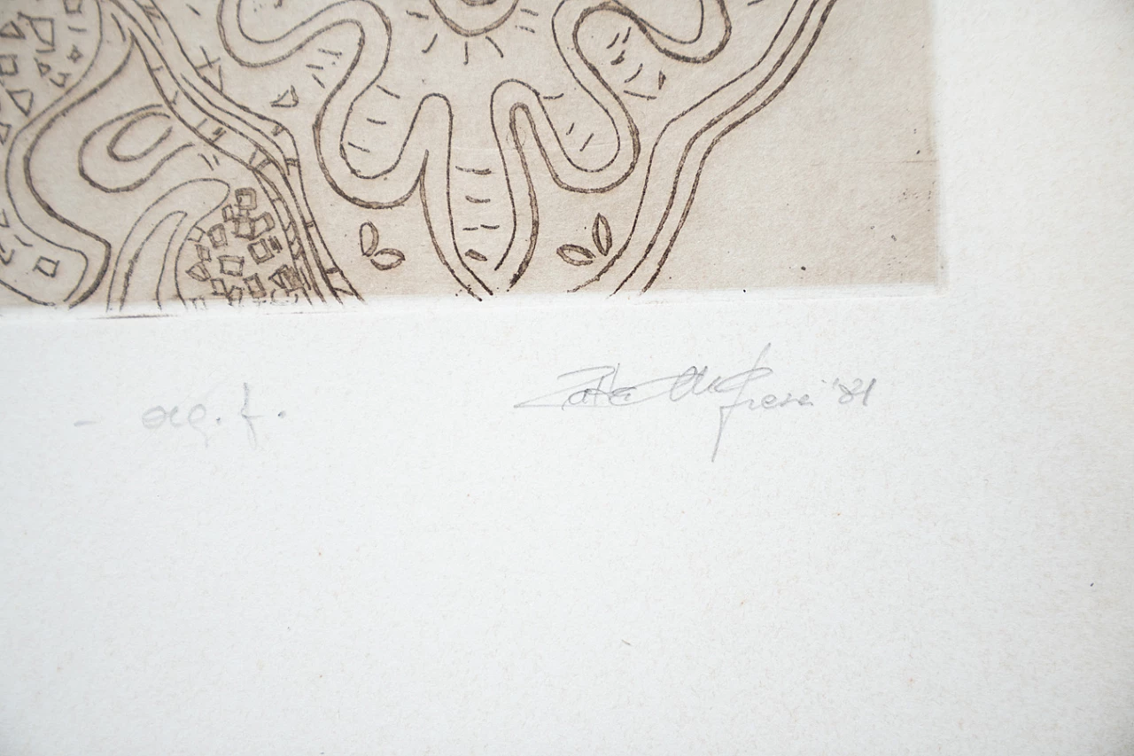 Adolescente - Enigma, coppia di disegni a inchiostro, anni '80 7