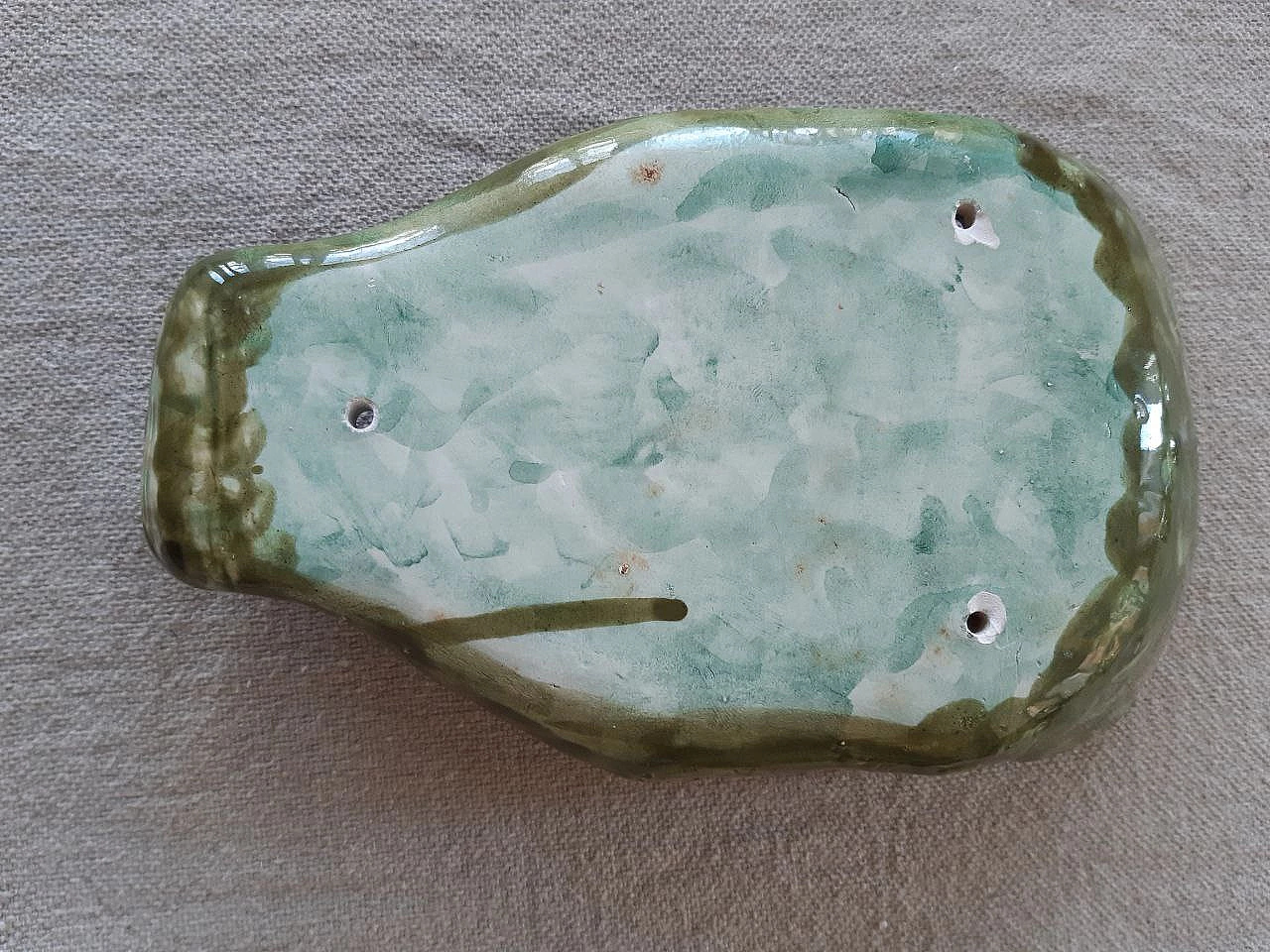 Coppia di Appendiabiti da parete in ceramica smaltata, anni '50 6