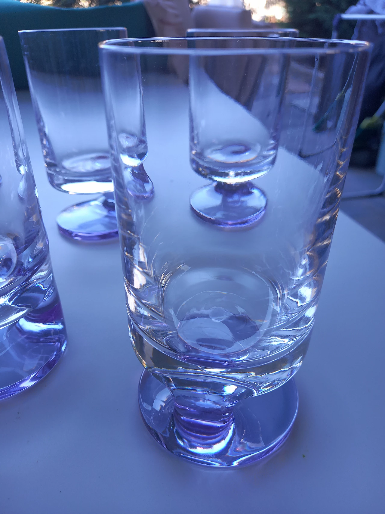 6 bicchieri in cristallo & secchiello ghiaccio di J. Colombo, anni '40 8