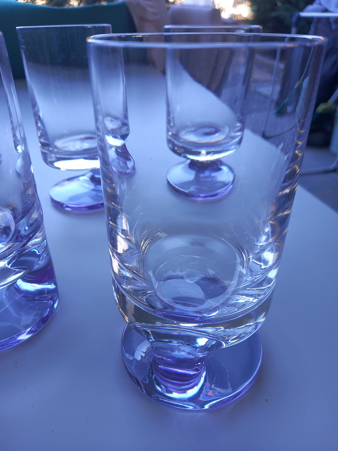 6 Crystal glasses and ice bucket by J. Colombo, 1940s 8