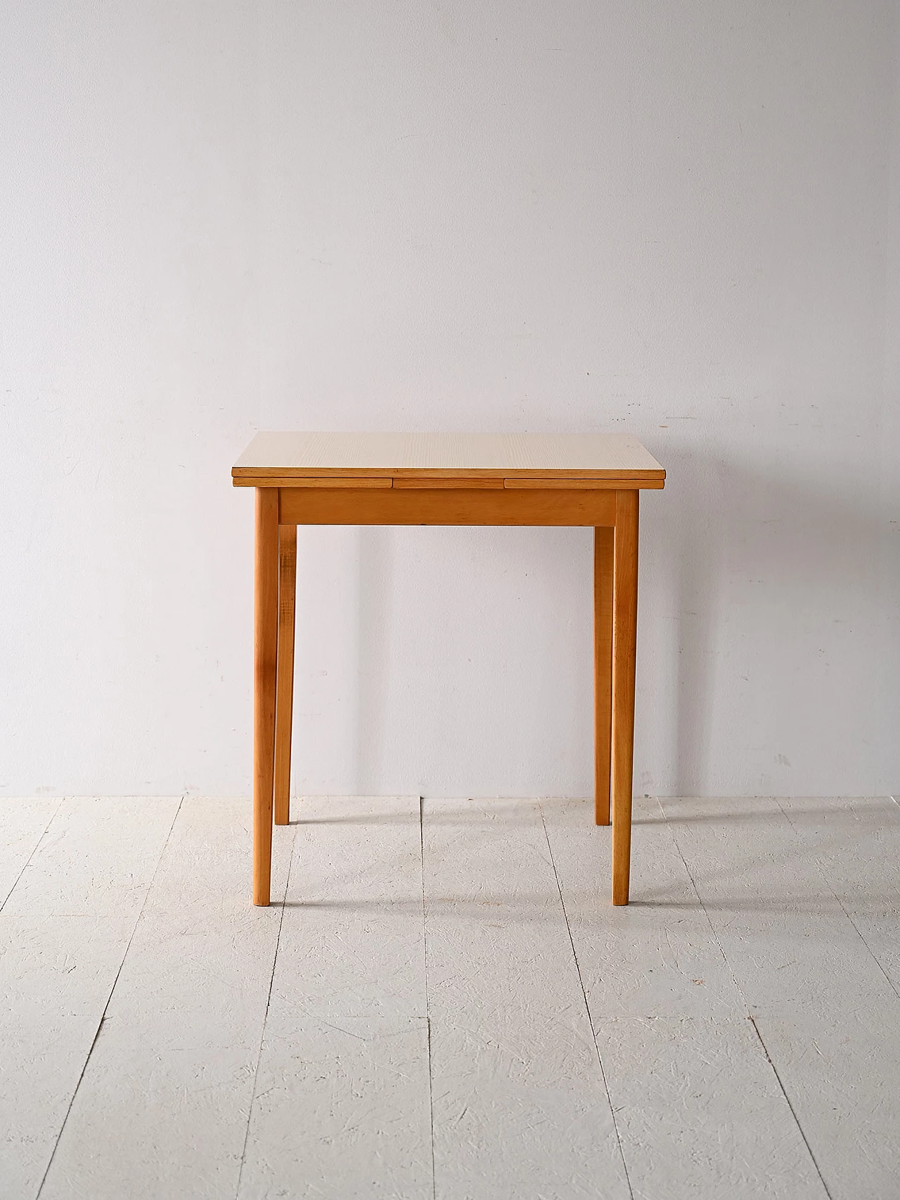 Scandinavian extendable birchwood table with formica top, 1960s 1