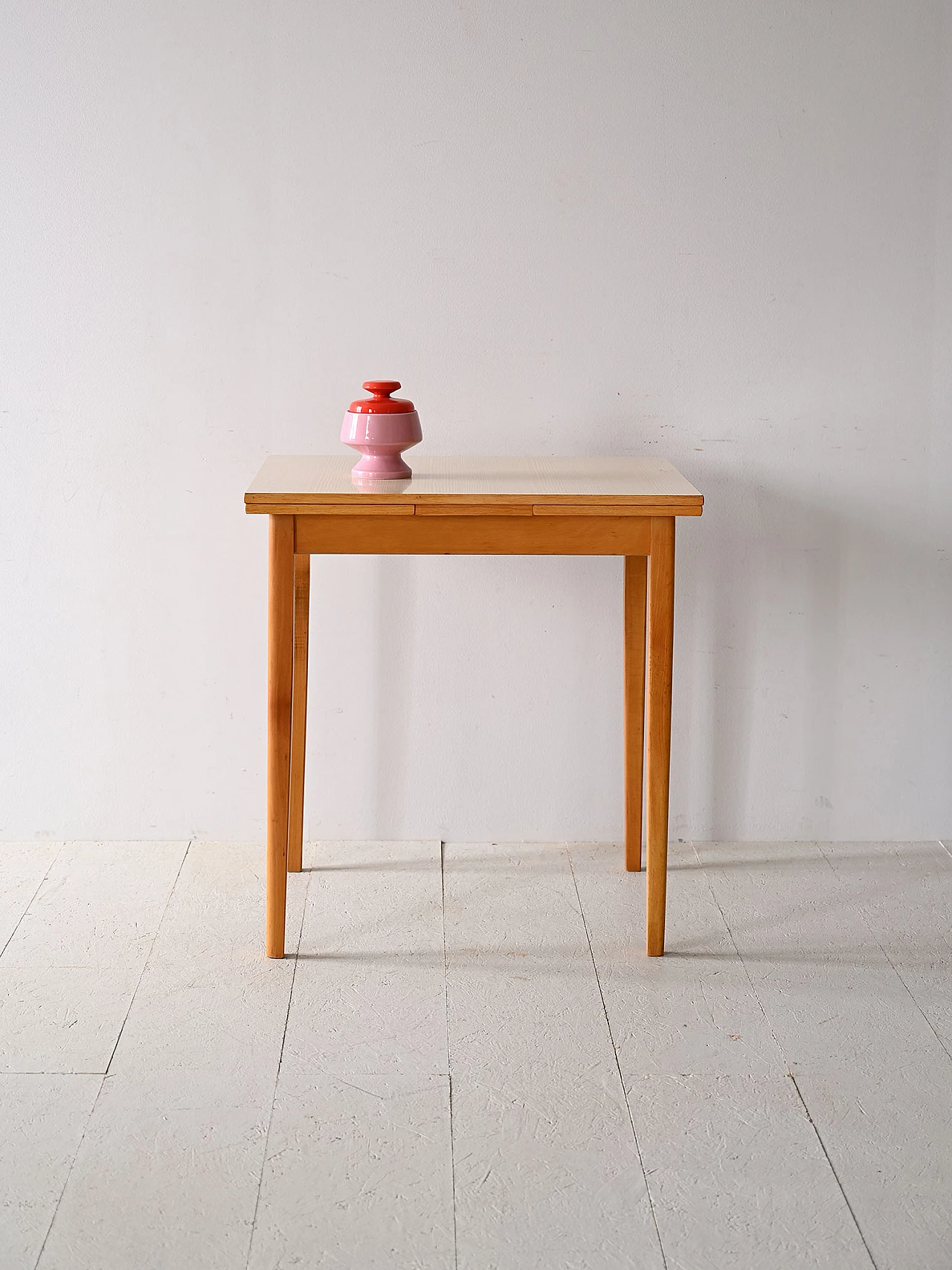 Scandinavian extendable birchwood table with formica top, 1960s 2