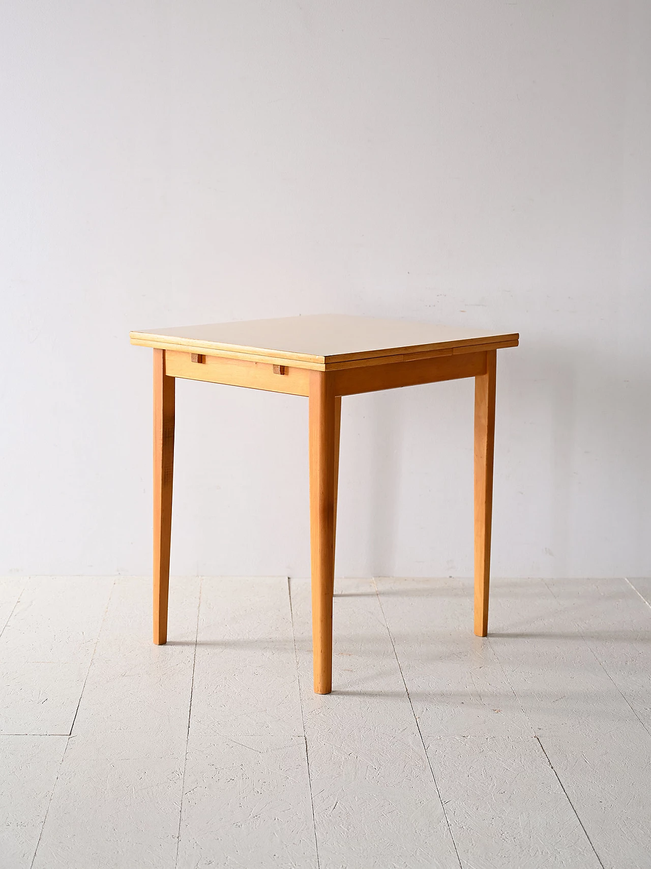 Scandinavian extendable birchwood table with formica top, 1960s 3