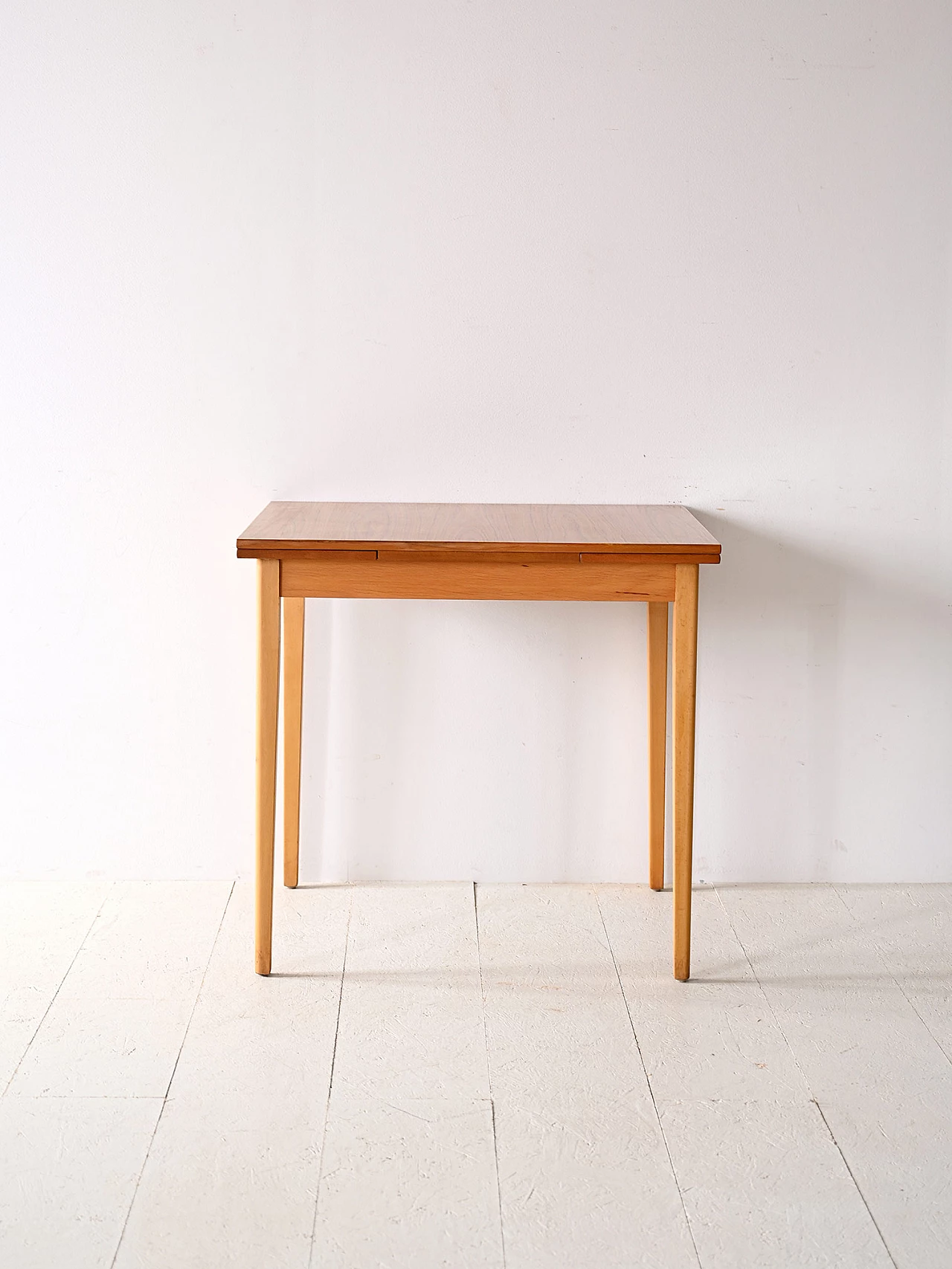 Extendable wooden square table with formica top, 1950s 1