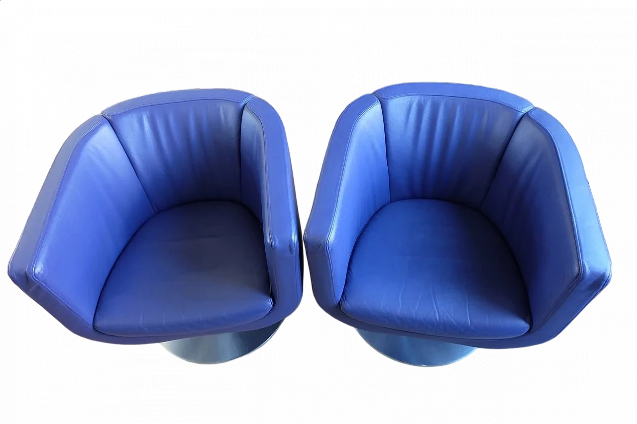 Pair of Tulip blue armchairs by Jeffrey Bernett for B&B, 2008 28