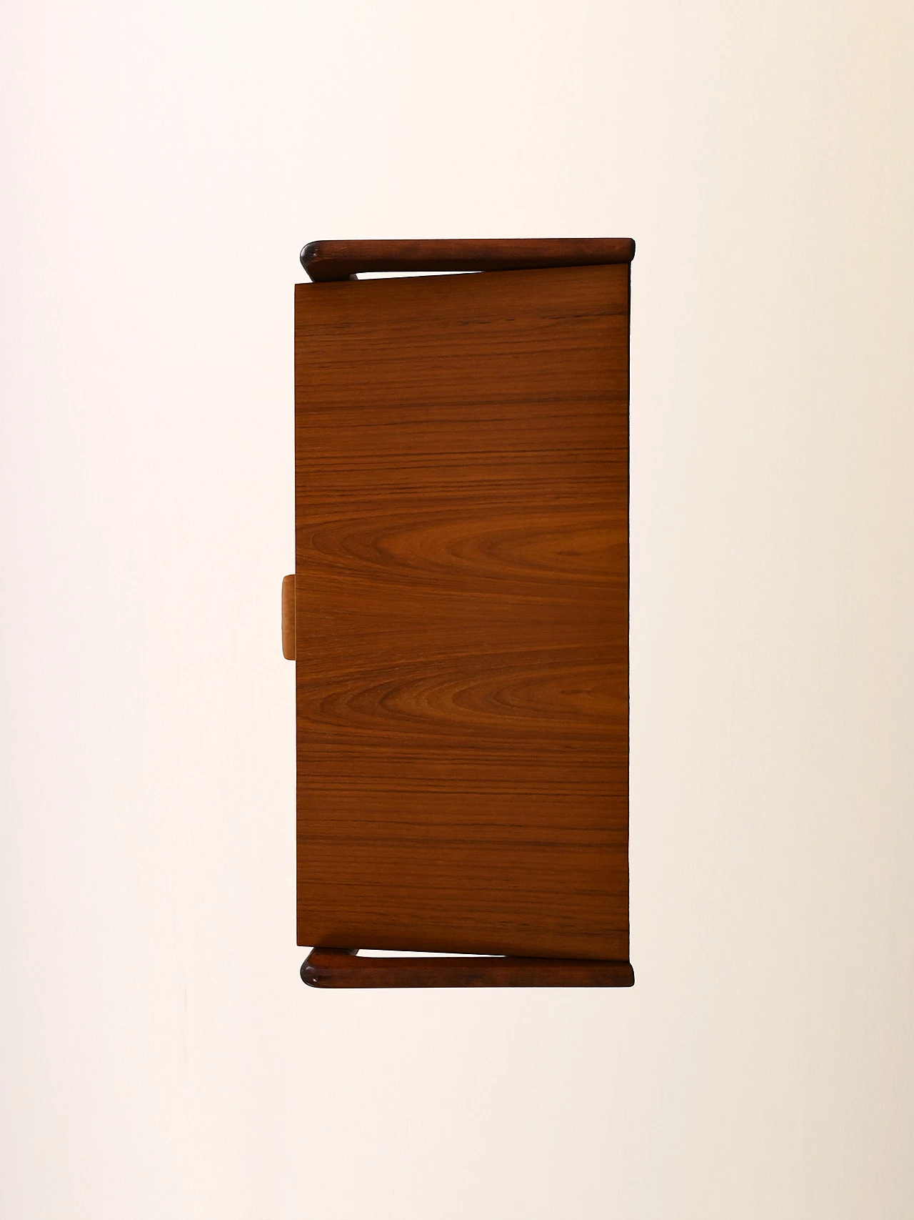 Teak wall bedside table with squared side brackets, 1960s 7