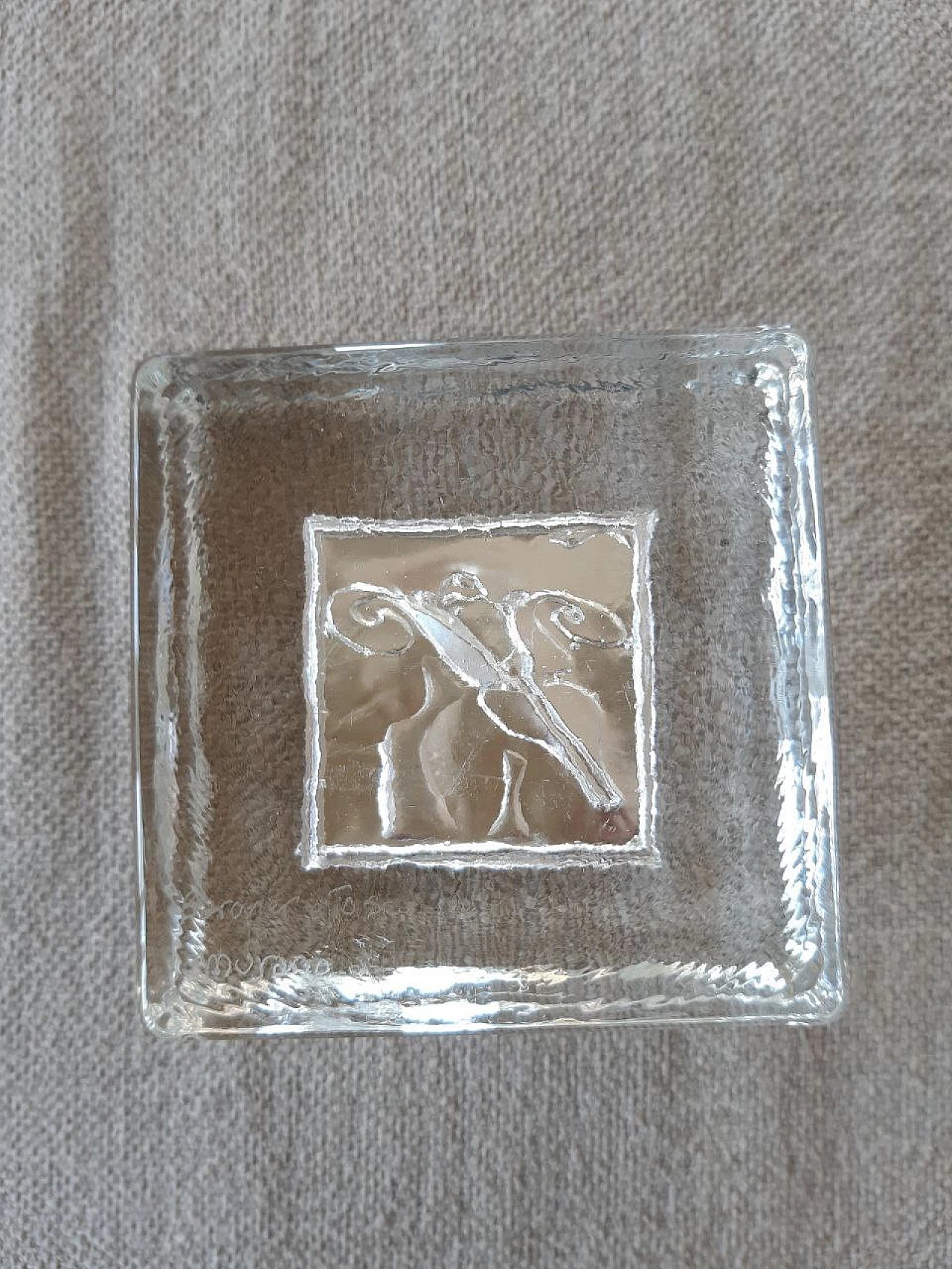 Fermacarte in vetro Murano e argento di Barovier & Toso, anni '60 1