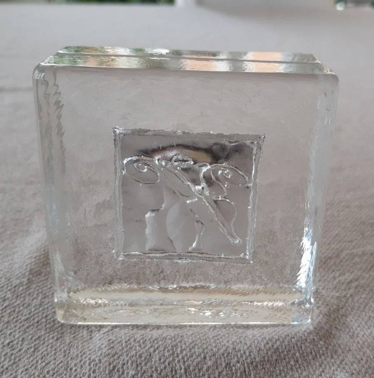 Fermacarte in vetro Murano e argento di Barovier & Toso, anni '60 6