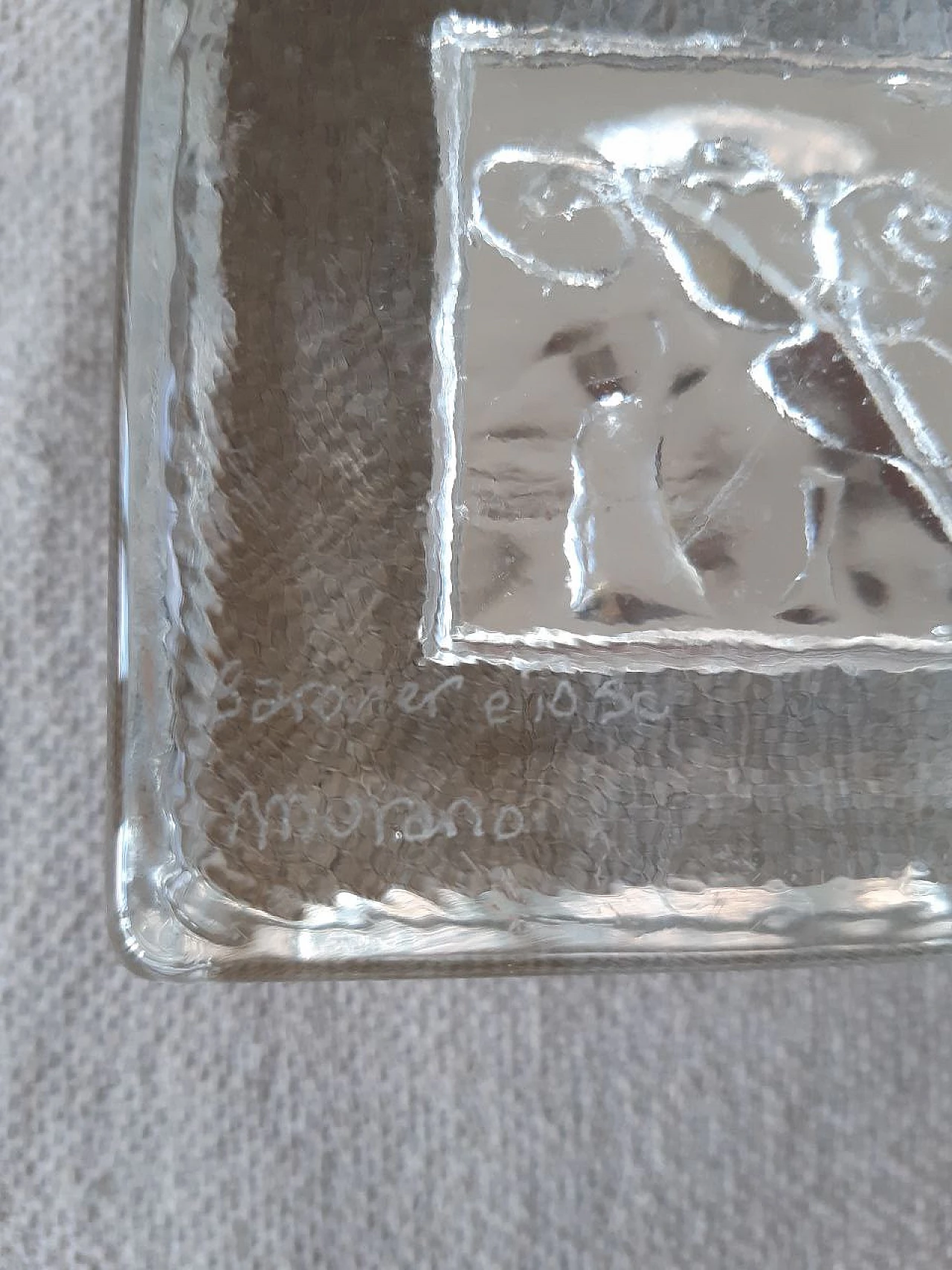 Fermacarte in vetro Murano e argento di Barovier & Toso, anni '60 8