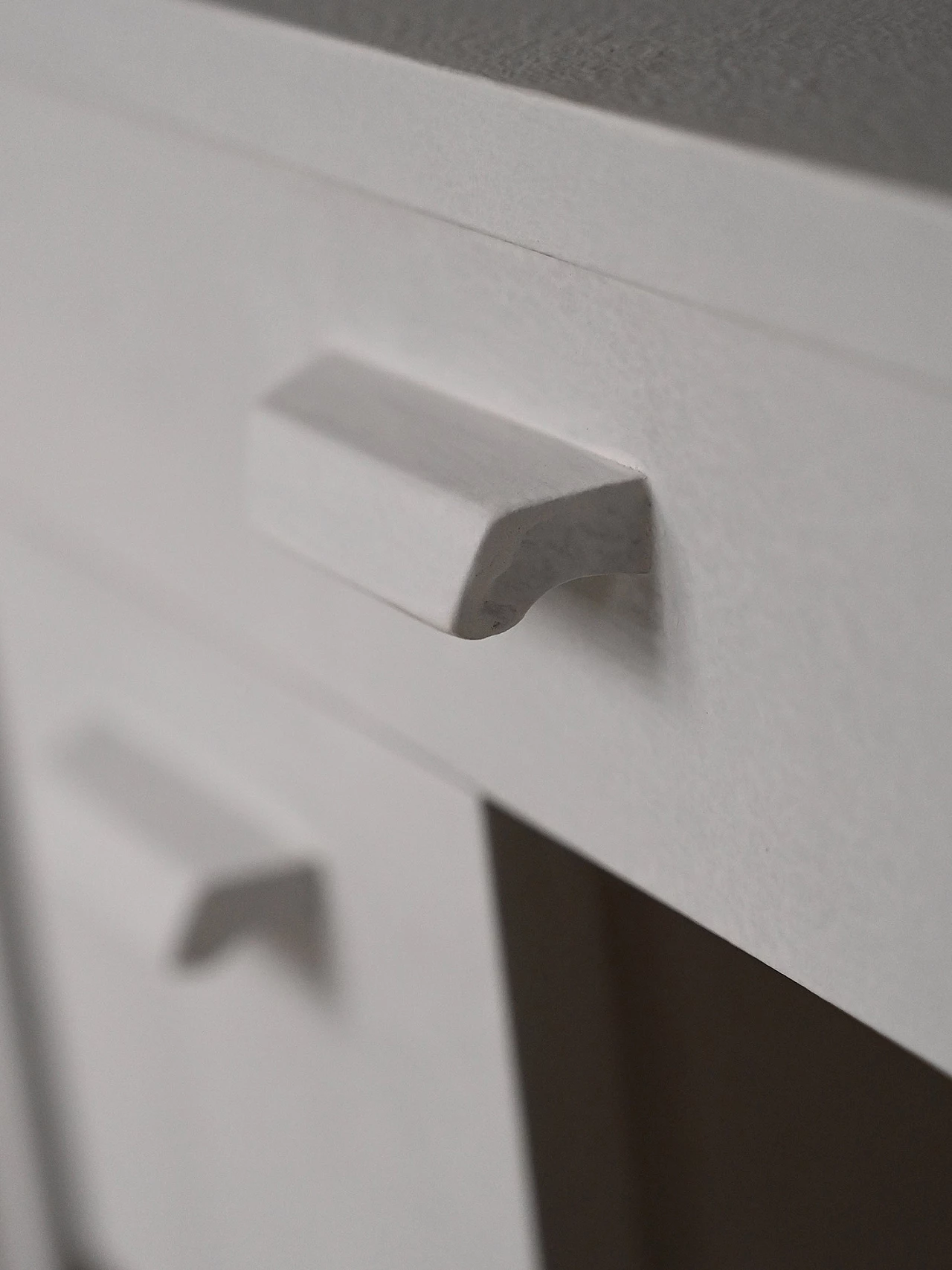 Scandinavian vanity table in painted white teak, 1960s 8