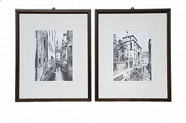 D'Amico, pair of Venice Rio del Lovo serigraphs, 1970s
