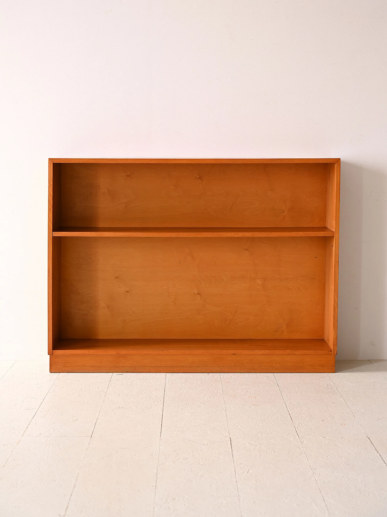 Swedish wooden bookcase with a shelf, 1960s 2