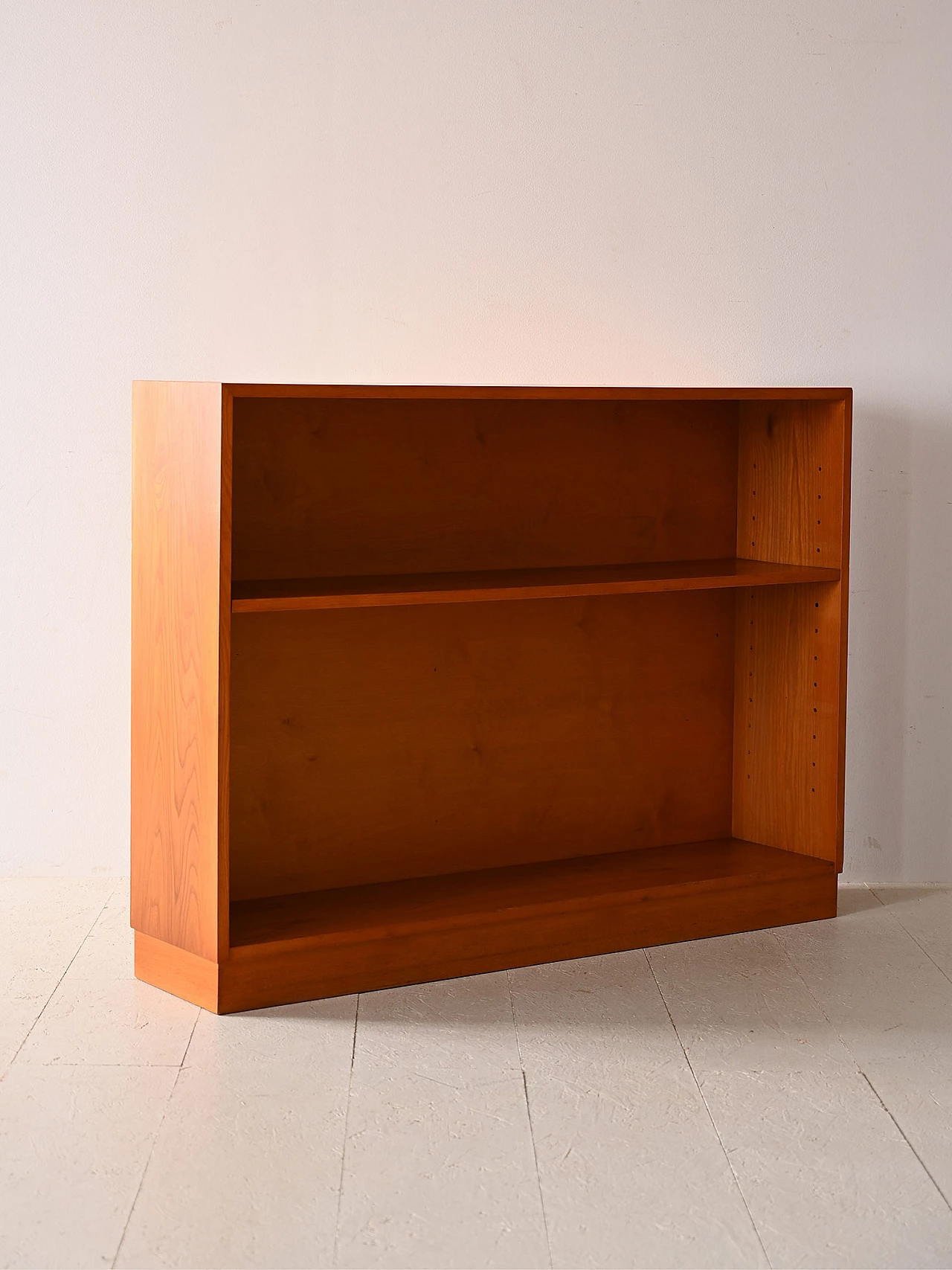 Swedish wooden bookcase with a shelf, 1960s 3