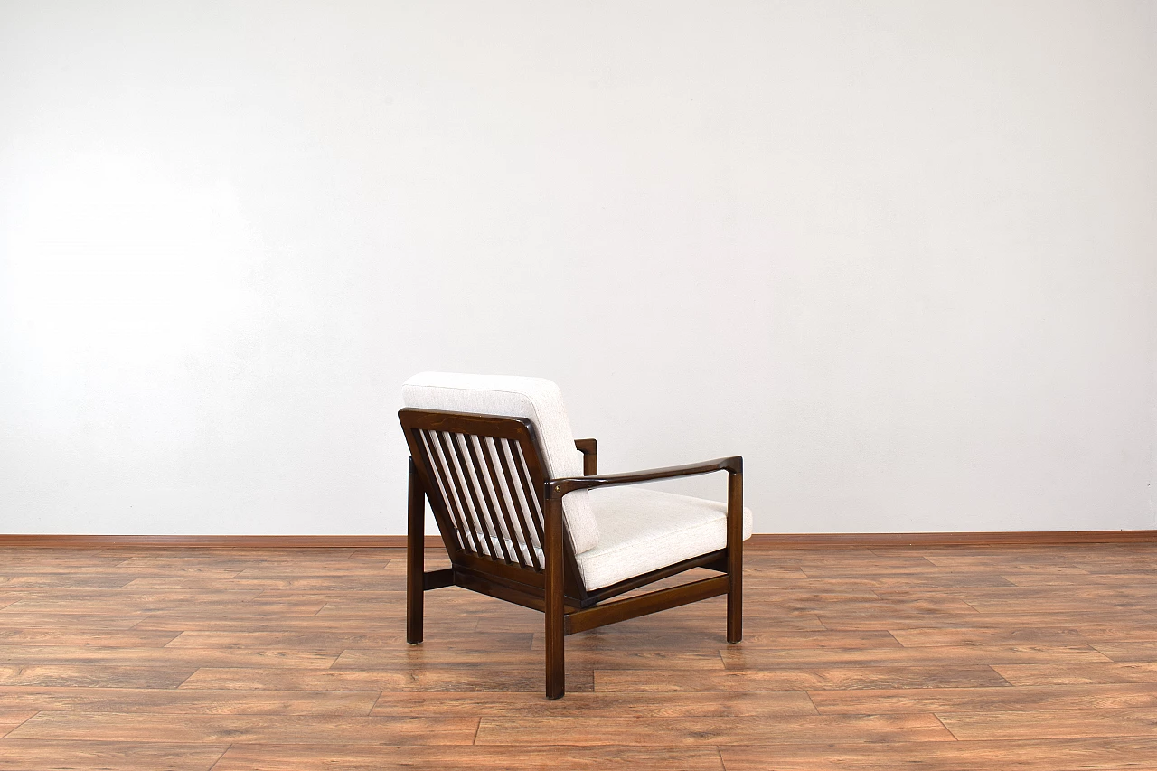 Pair of armchairs in beechwood by Zenon Bączyk, 1960s 10