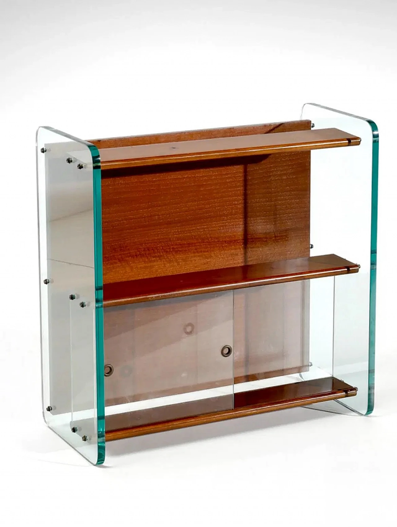 Wooden and glass bookcase by Parigi & Prina for Rimadesio, 1960s 6