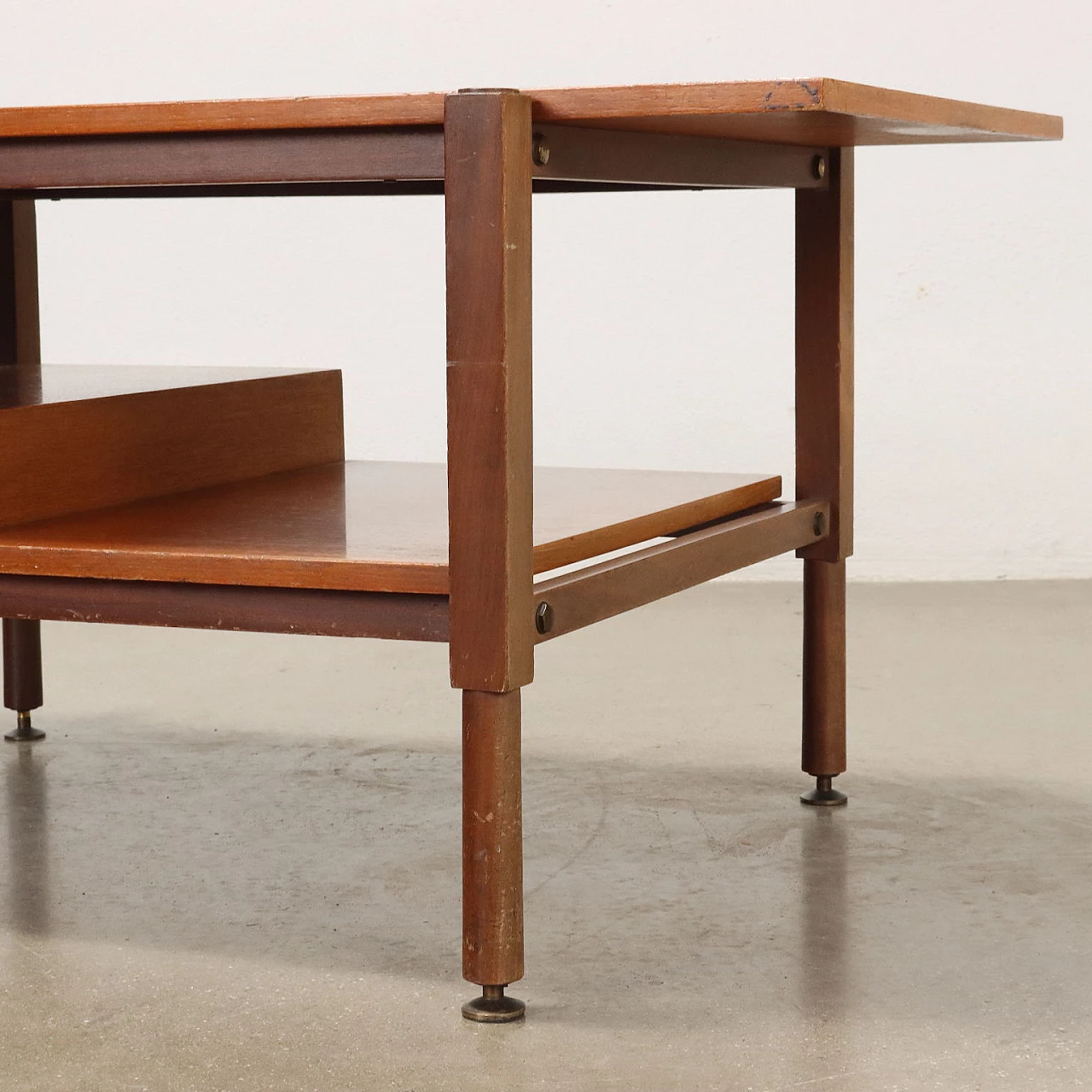 Coffee table in teak veneer with drawer, 1960s 4