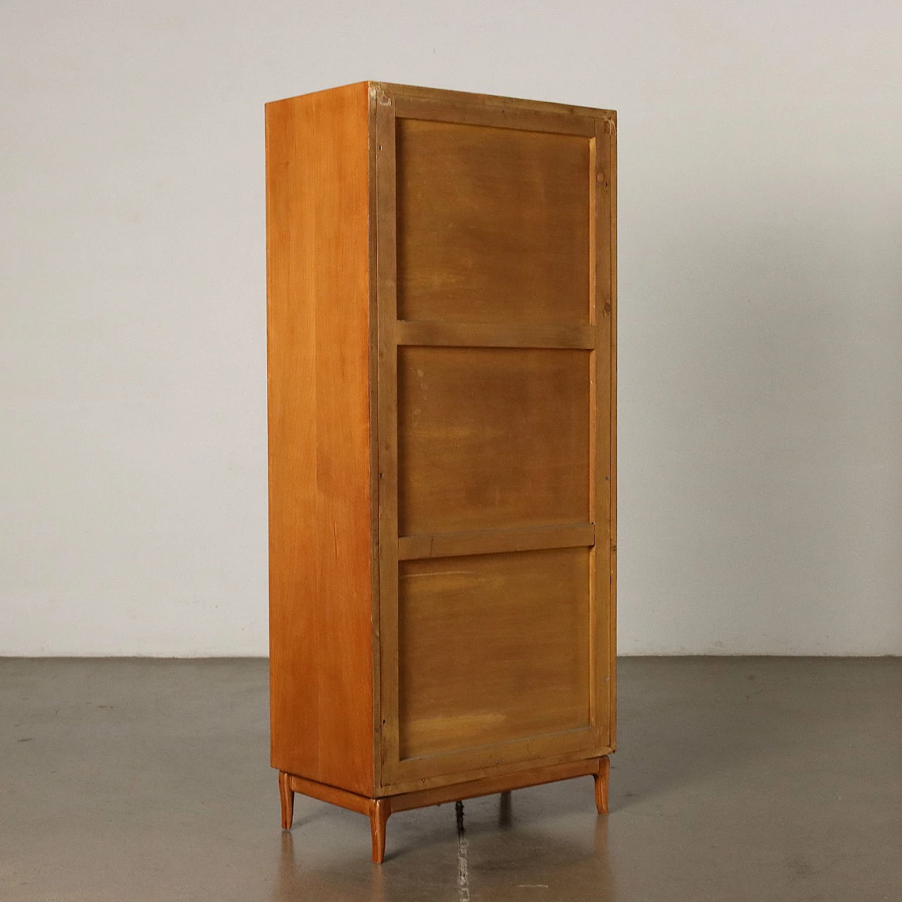 Pair of bookcases in stained poplar veneer, 1950s 7