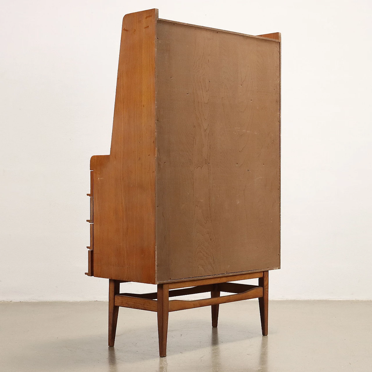 Wood sideboard with flap, drawers and door, 1960s 9