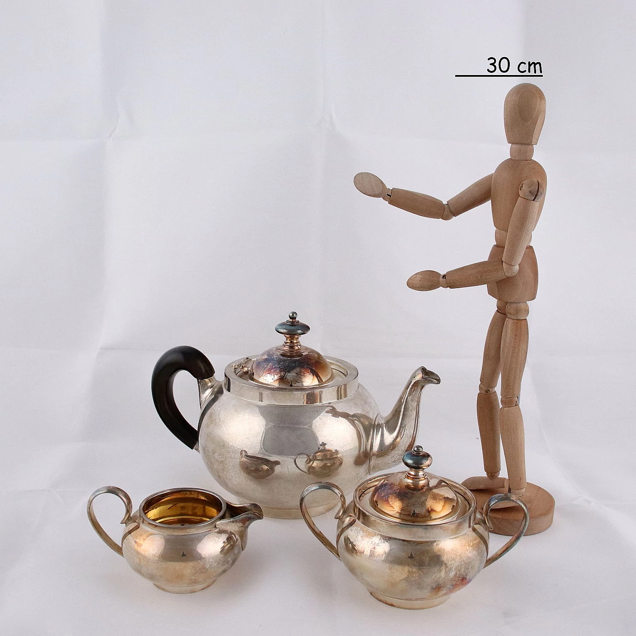 Pampaloni Florence silver tea set, 1940s 2