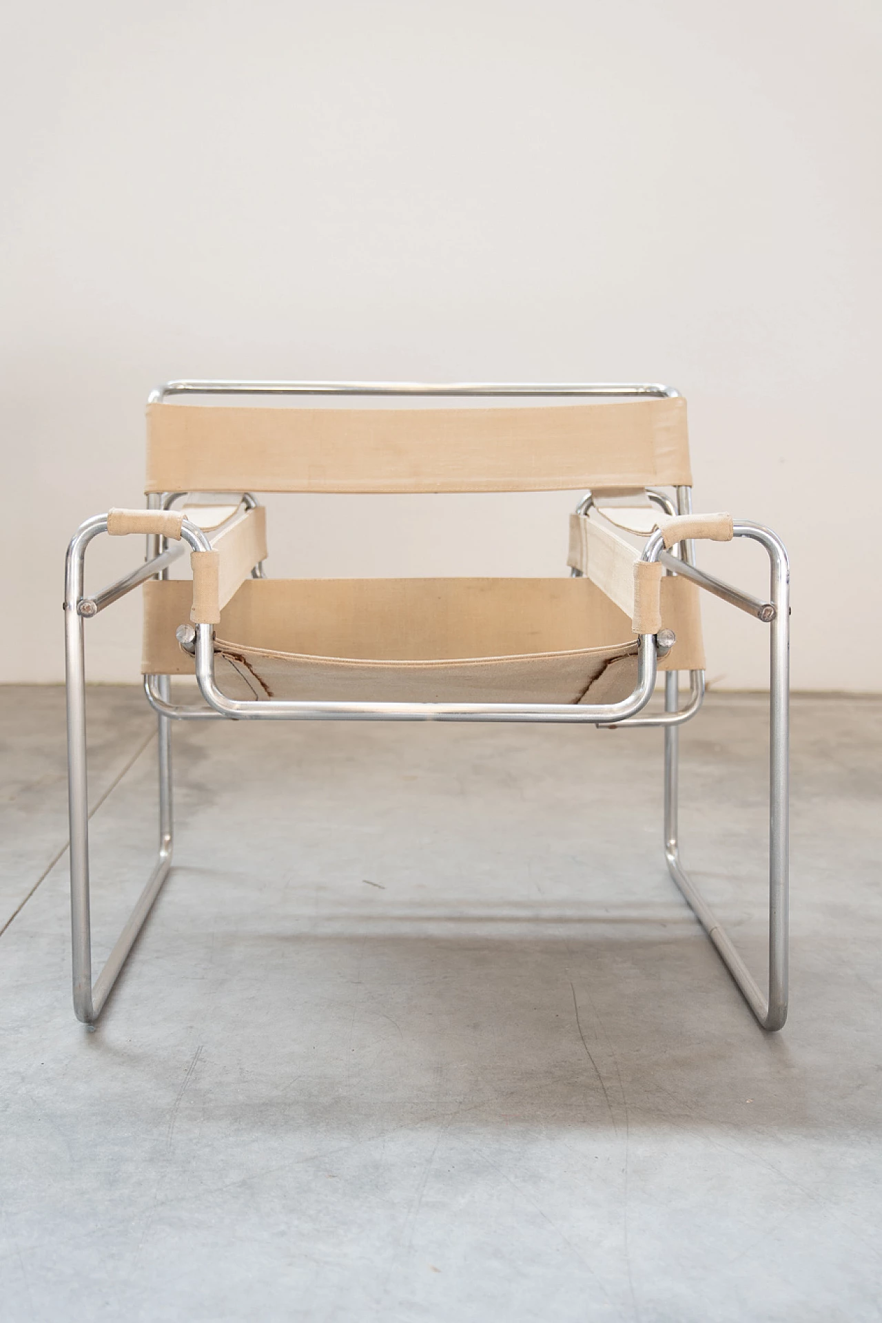 Pair of brown and beige armchairs in leather and iron, 1970s 20