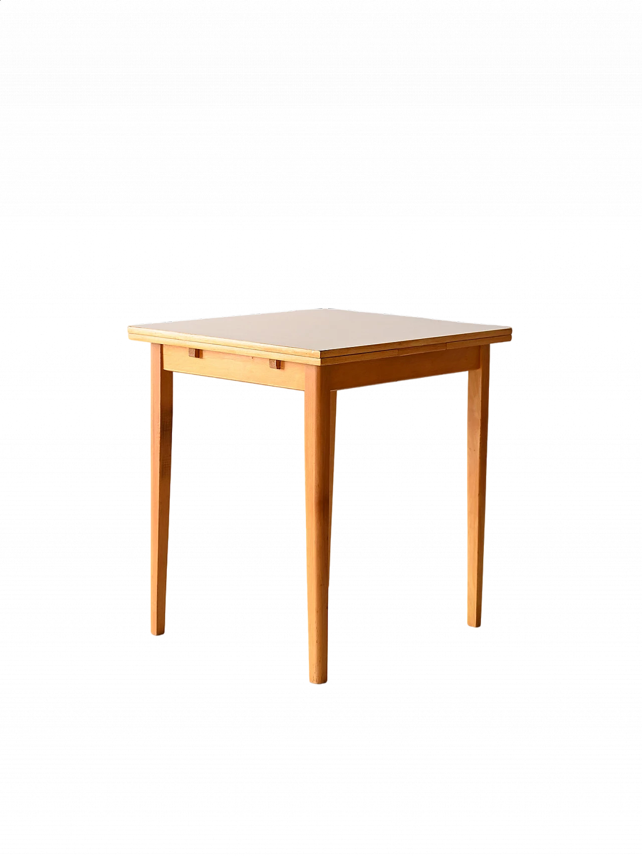 Scandinavian extendable birchwood table with formica top, 1960s 11