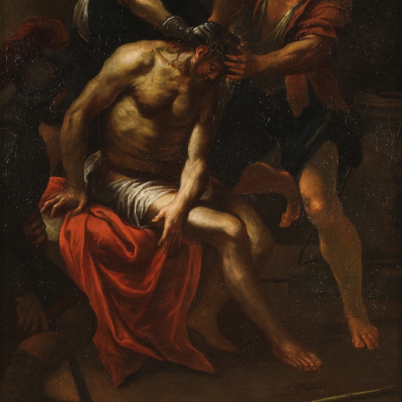 Crowning with thorns, oil on canvas, 17th century 4
