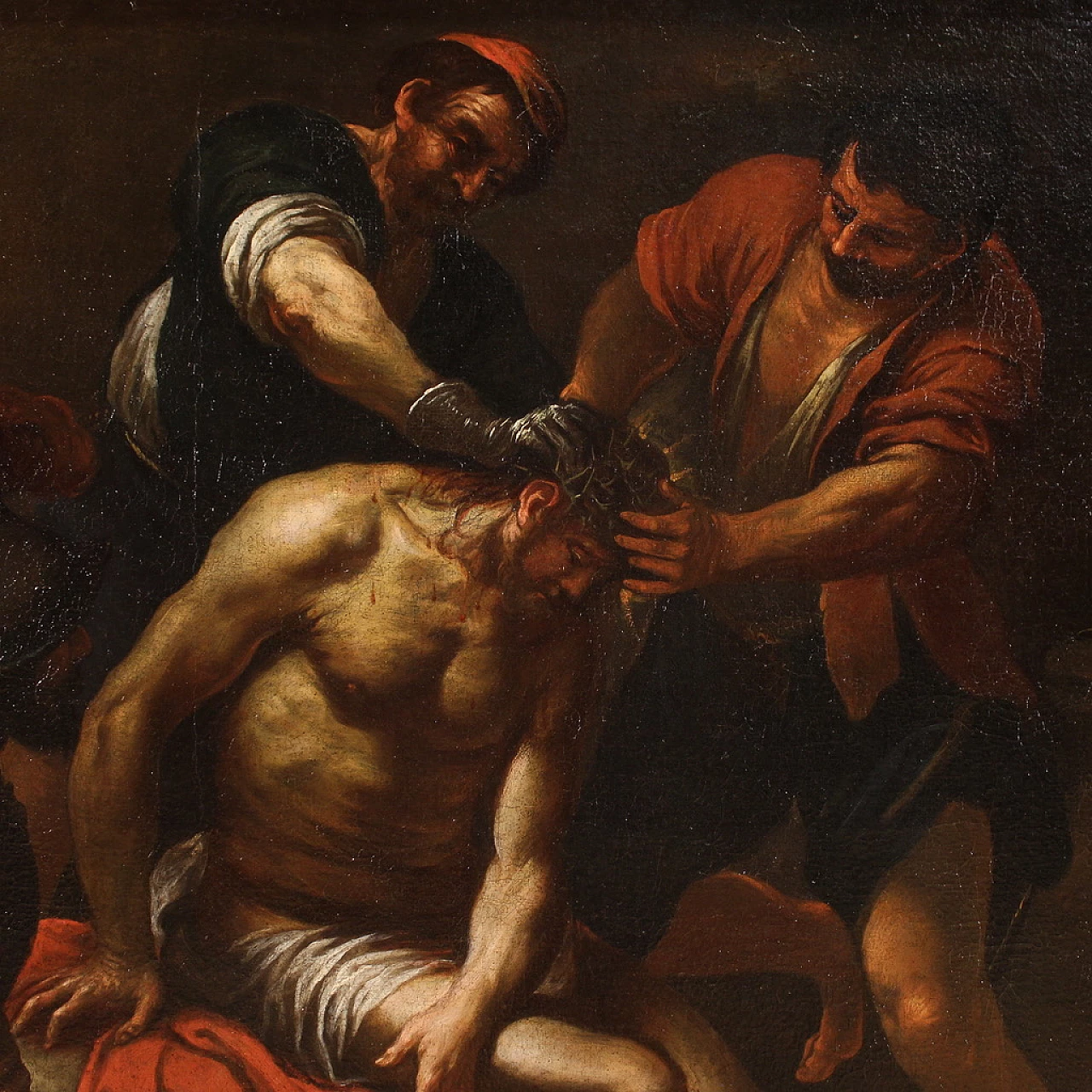Crowning with thorns, oil on canvas, 17th century 5