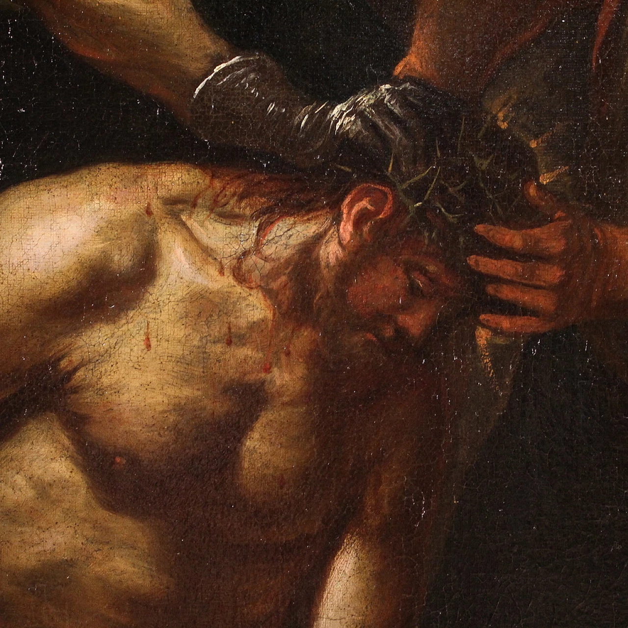 Crowning with thorns, oil on canvas, 17th century 7