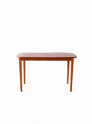 Extendable danish table in brichwood and formica top, 1960s