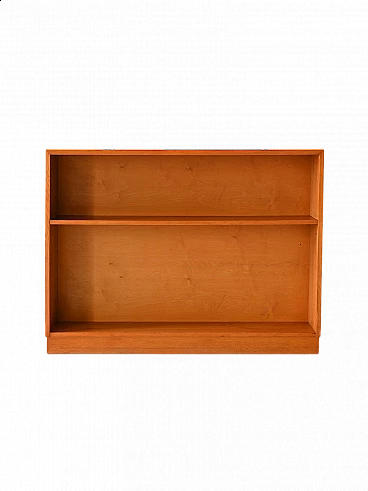 Swedish wooden bookcase with a shelf, 1960s