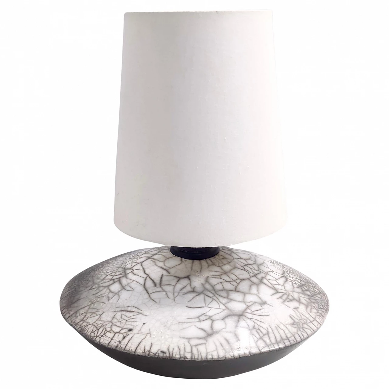 Raku ceramic table lamp, 1980s 1