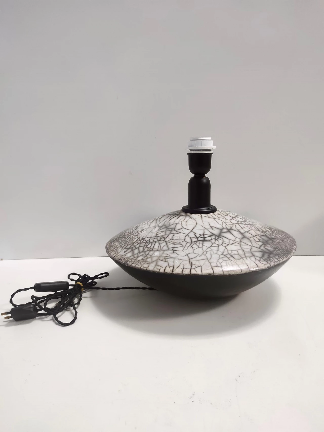 Raku ceramic table lamp, 1980s 5