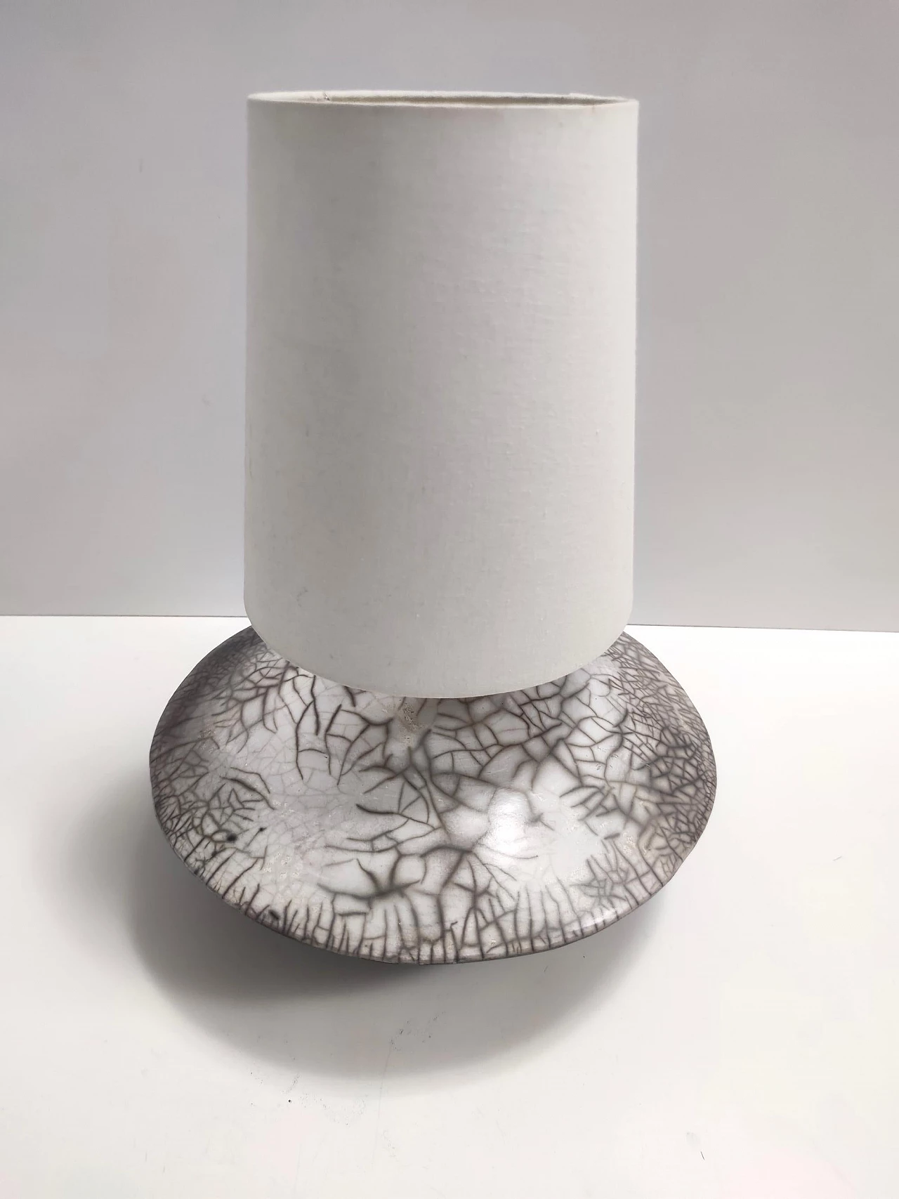 Raku ceramic table lamp, 1980s 6
