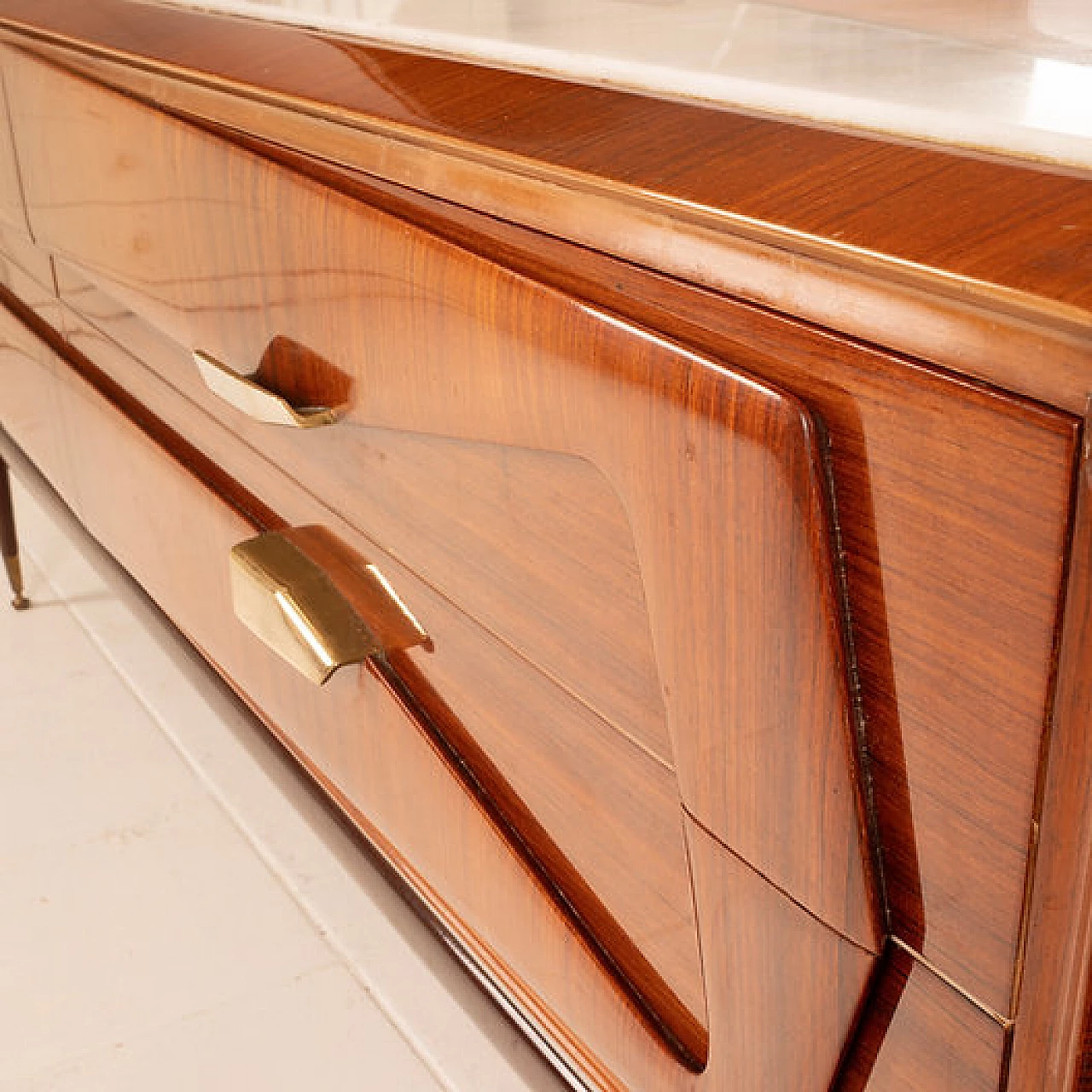 Sideboard in rosewood and marble by La Permanente Mobili Cantù, 1950s 1