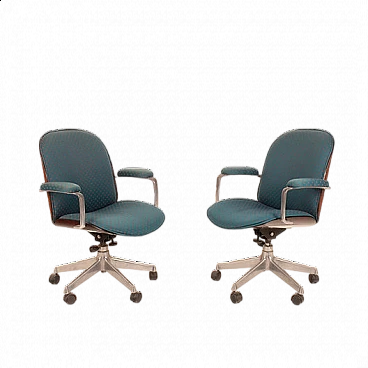 Pair of Parioli 8105 office chairs by Ennio Fazioli for MIM Roma