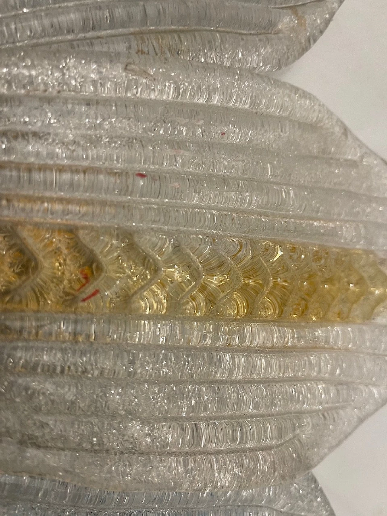 Coppia di applique in vetro di Murano smerigliato, anni '70 6