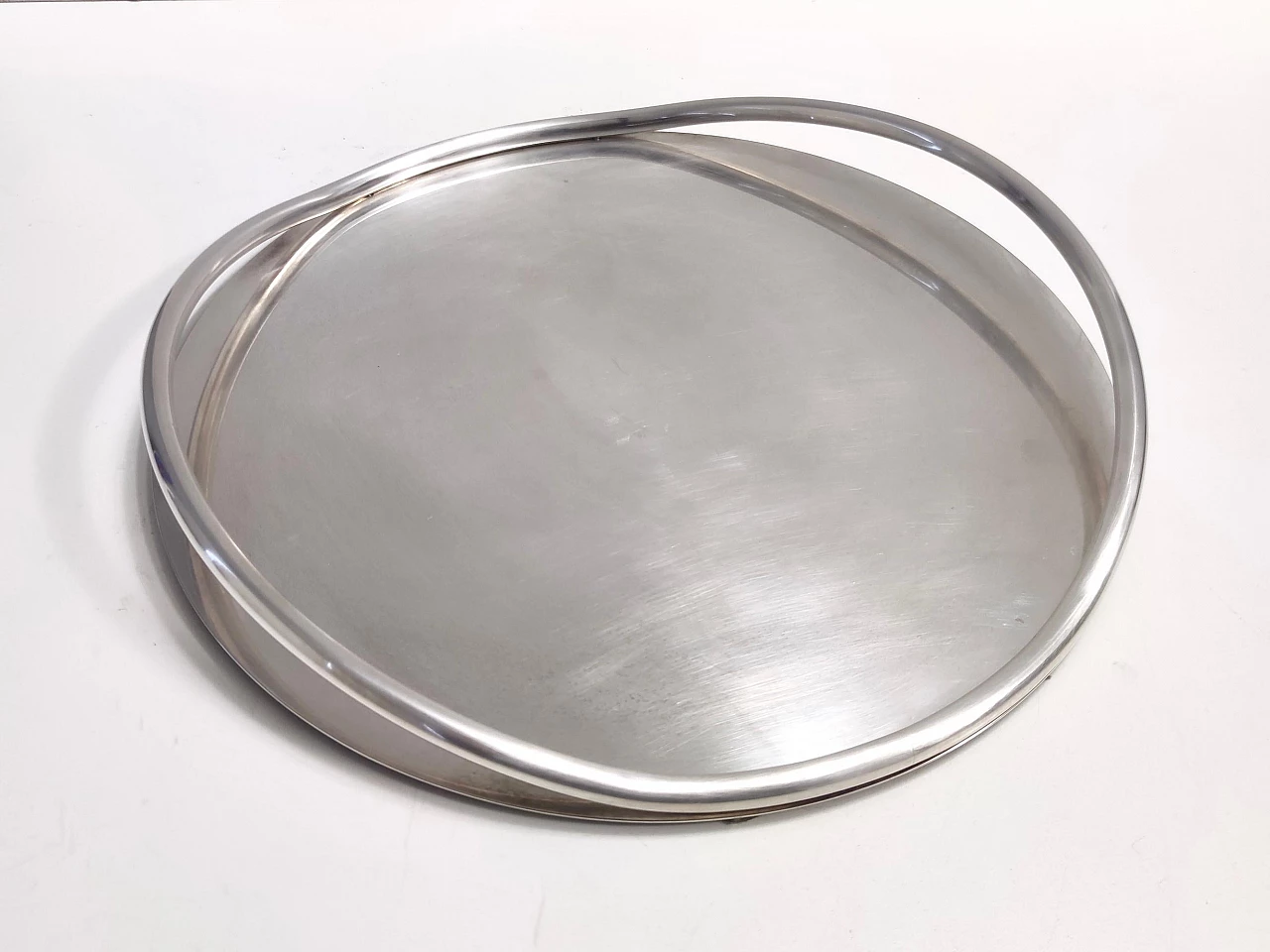 Silver-plated dish attributed to L. Sabattini for Mesa, 1980s 4