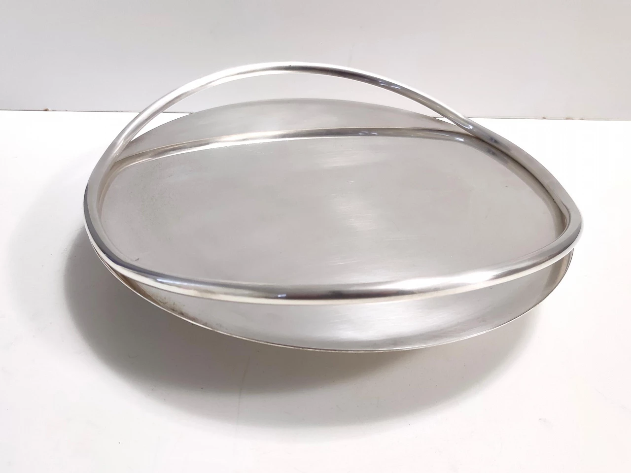 Silver-plated dish attributed to L. Sabattini for Mesa, 1980s 5