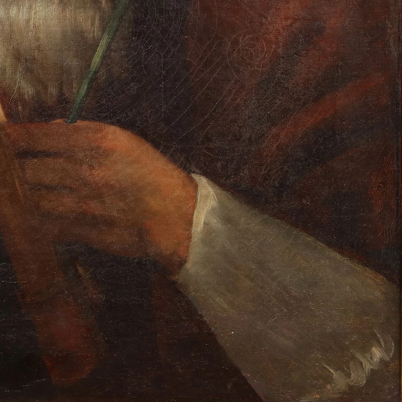 Face of saint, oil on canvas, 19th century 6