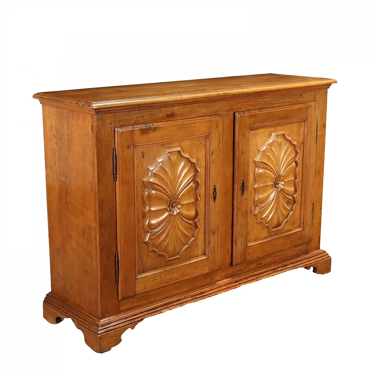 Solid walnut sideboard with carved panels, late 18th century 1