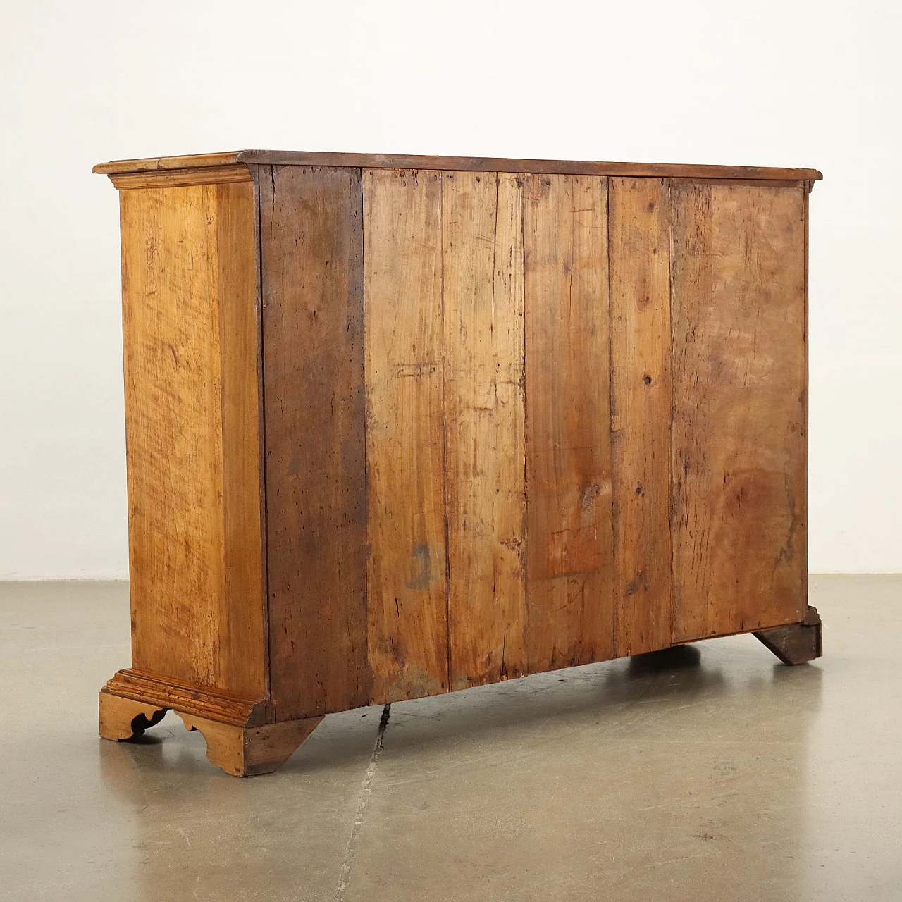 Solid walnut sideboard with carved panels, late 18th century 8