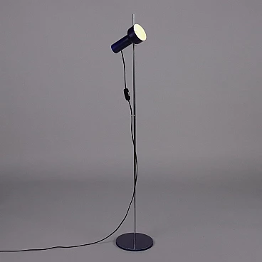 Adjustable floor lamp in chrome-plated and enamelled metal, 1970s