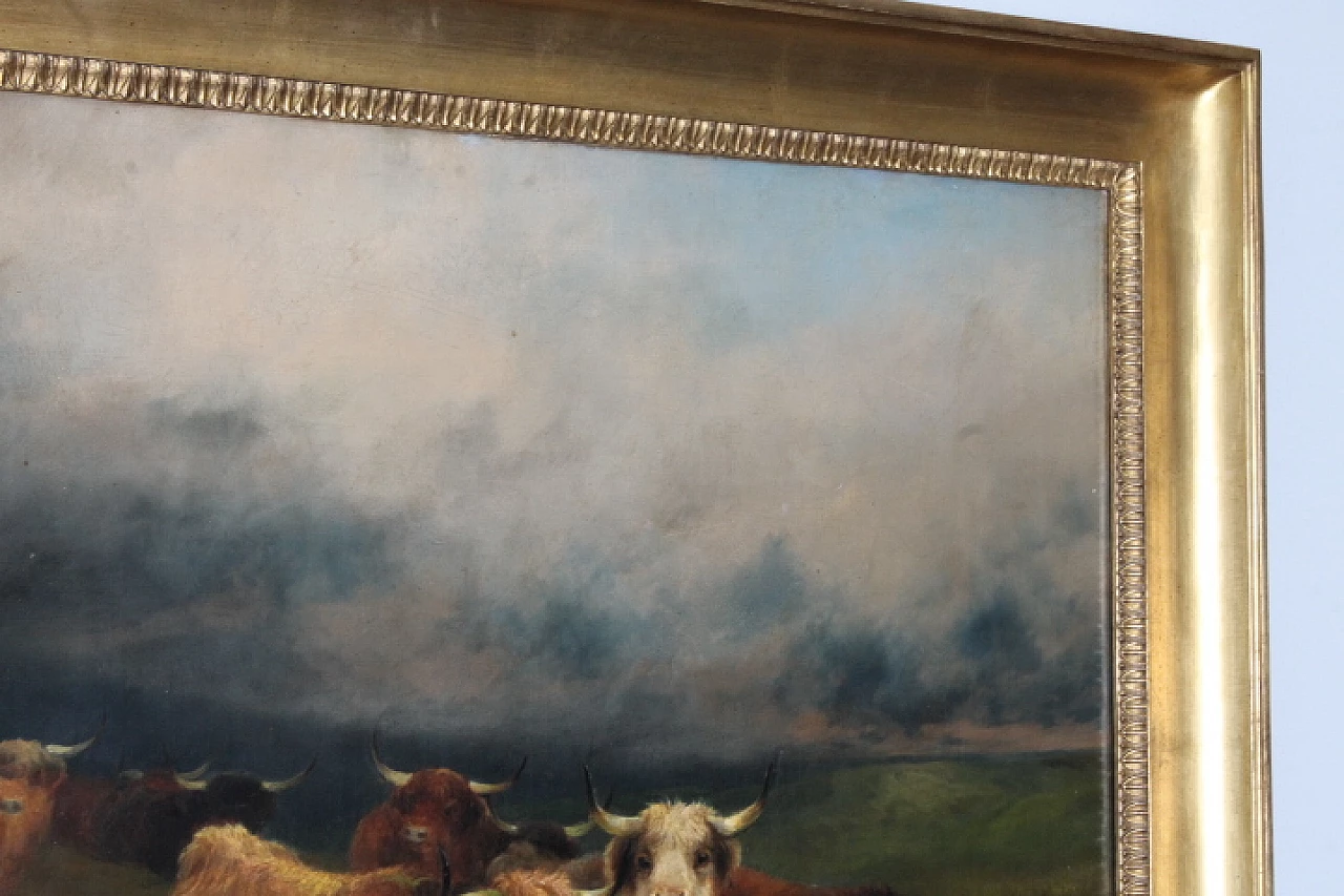Gibb Thomas Henr, Landscape with cows, oil on canvas, 1887 9