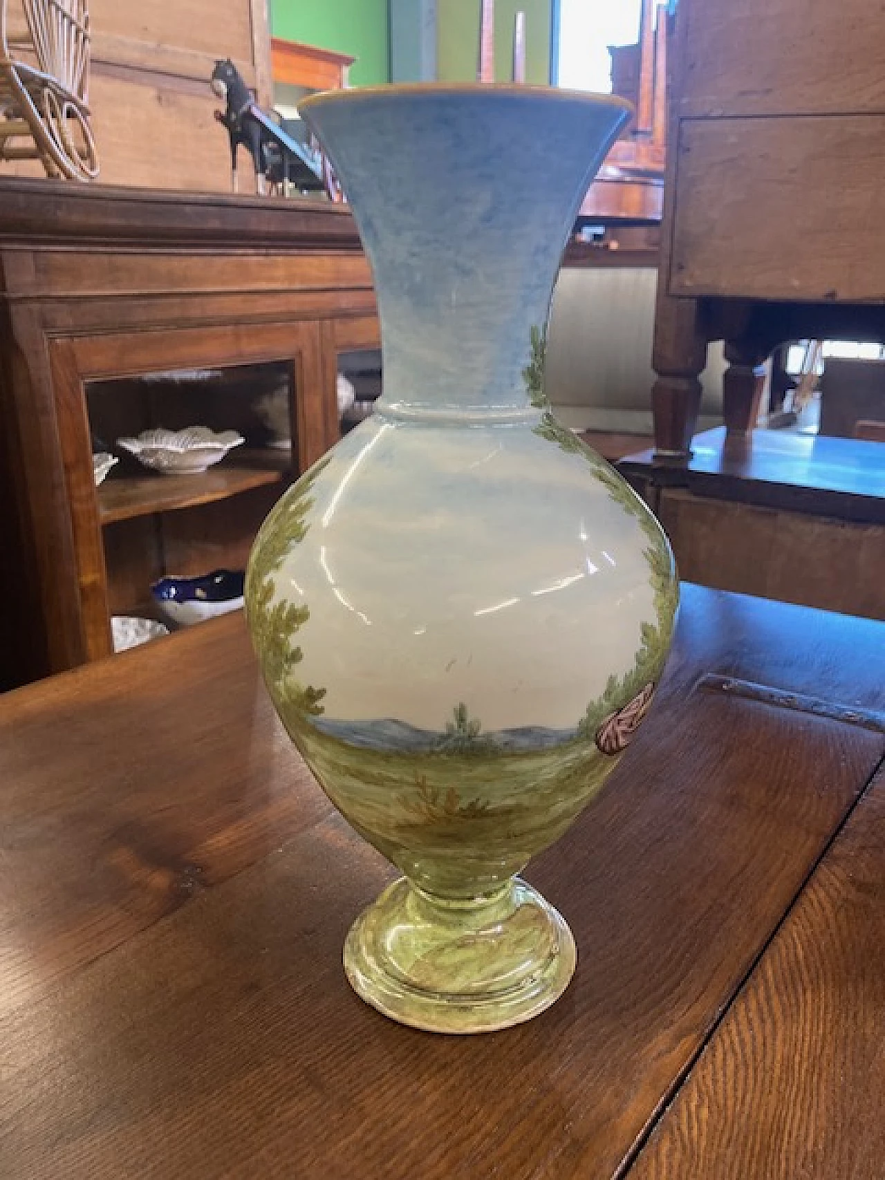 Vaso in maiolica con putti di Ginori, 1850 6