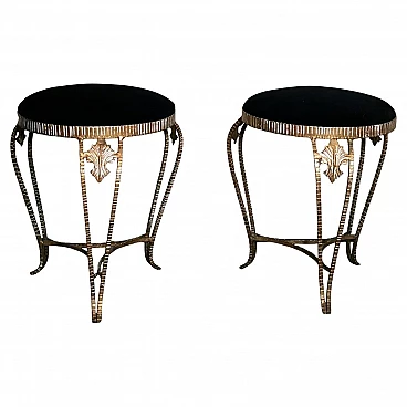 Pair of stools attributed to Pier Luigi Colli, 1950s