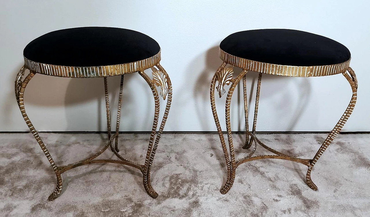 Pair of stools attributed to Pier Luigi Colli, 1950s 4