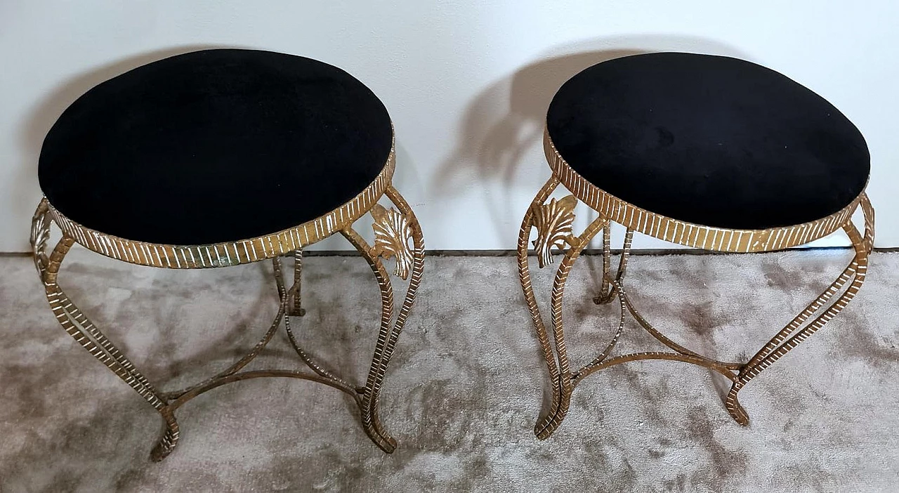 Pair of stools attributed to Pier Luigi Colli, 1950s 5